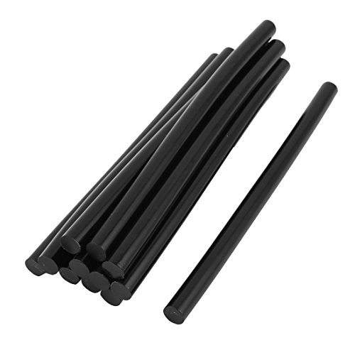 Product Cover uxcell 12 Pcs 11mm Dia 270mm Length Soldering Iron Black Hot Melt Glue Sticks