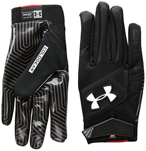 Product Cover Under Armour Men's Playoff ColdGear II Gloves, Black (001)/White, X-Large