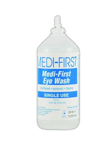 Product Cover Medique MP21508 Medi-First Eye Irrigation Solution, Sterile Solution , 8 oz, Clear