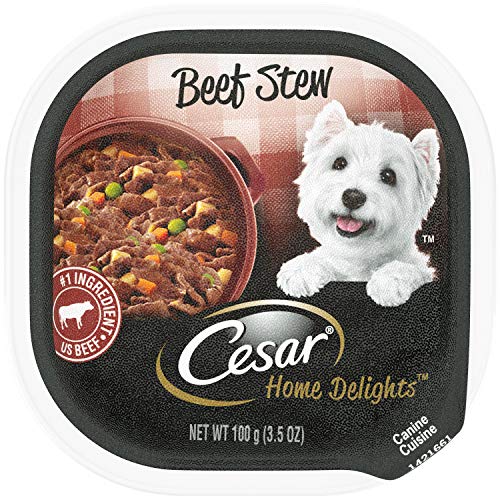 Product Cover CESAR HOME DELIGHTS Soft Wet Dog Food Beef Stew, (24) 3.5 oz. Easy Peel Trays