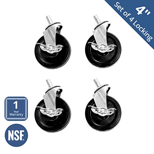 Product Cover Seville Classics Commercial-Grade NSF Worktable Casters, 4