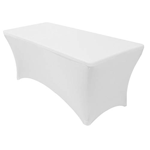 Product Cover Your Chair Covers - Stretch Spandex 6 ft Rectangular Table Cover - White, 72