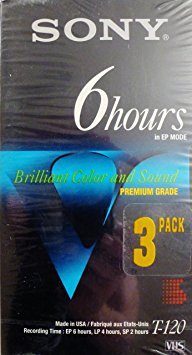 Product Cover Sony Premium Grade T-120 VHS Tape - 3 Pack