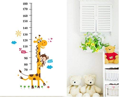 Product Cover Decals Design Stickerskart Wall Stickers Kids Giraffe Height Chart Removable Large Vinyl (Wall Covering Area: 120x110cm,Product Dimensions: 50x70cm)