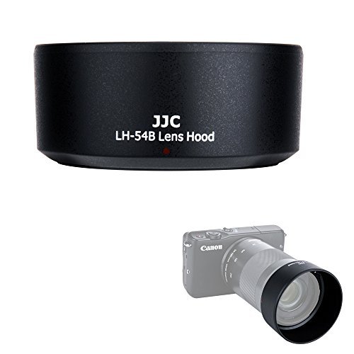 Product Cover JJC Bayonet Dedicated Lens Hood Shade for Canon EF-M 55-200mm f/4.5-6.3 IS STM Lens on Canon Mirrorless Camera Such as Canon EOS M100/M10/M6/M5/M3, Replaces Canon ET-54B OEM Lens Hood