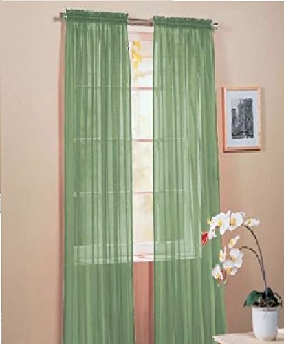 Product Cover WPM WORLD PRODUCTS MART Drape/Panels/Treatment Beautiful Sheer Voile Window Elegance Curtains for Bedroom & Kitchen, 57