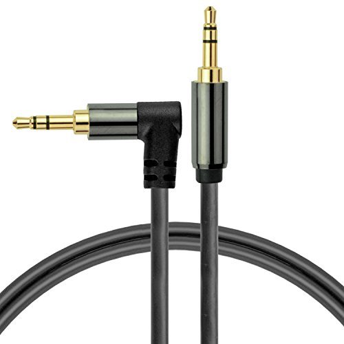 Product Cover Mediabridge 3.5mm Male to Male Right Angle Stereo Audio Cable (4 Feet) - 90° Connector for Flush Connections - Step Down Design for Smartphone, Tablet & MP3 Cases - (Part# MPC-35RA-4)