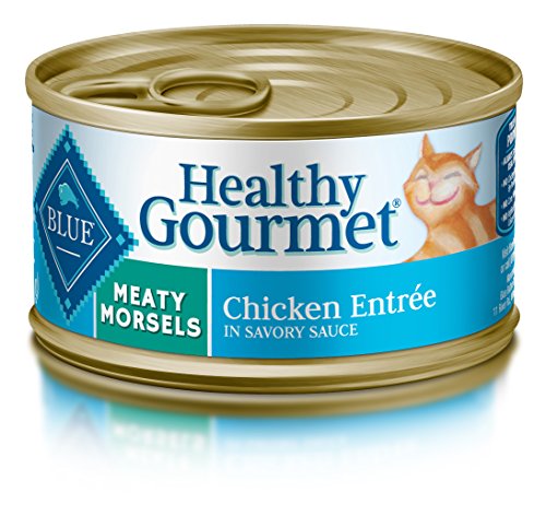 Product Cover Blue Buffalo Healthy Gourmet Natural Adult Meaty Morsels Wet Cat Food, Chicken 3-oz cans (Pack of 24)