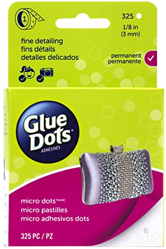 Product Cover Micro Glue Dots 34300-325 325 Count Glue Dots Roll Micro .125 Acid Free, Multicolor