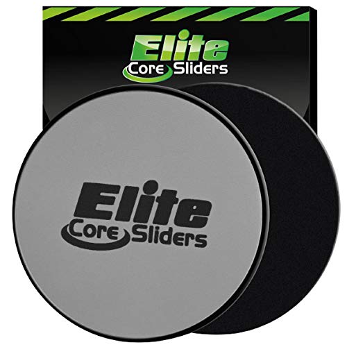 Product Cover Elite Sportz Exercise Sliders are Double Sided and Work Smoothly on Any Surface. Wide Variety of Low Impact Exercise's You Can Do. Full Body Workout, Compact for Travel or Home Ab Workout