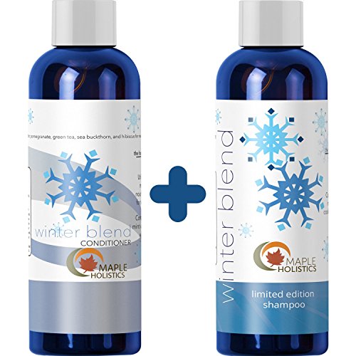 Product Cover Natural Mint Shampoo and Conditioner Set for Women and Men with Pure Essential Oils for a Healthy Scalp Jojoba and Argan Oil Moisturizers Strengthen Dry Damaged Hair Reduce Frizz Promote Hair Growth