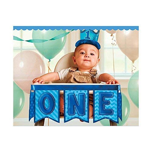 Product Cover 1st Birthday Deluxe High Chair Decoration - Blue