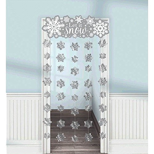 Product Cover amscan Let it Snow Snowflake Doorway Curtain | Christmas Decoration