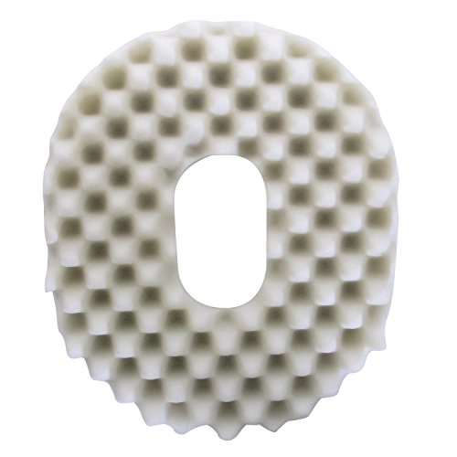 Product Cover PCP Ring Donut Seat Cushion, Convoluted Foam, Removable Cover, White