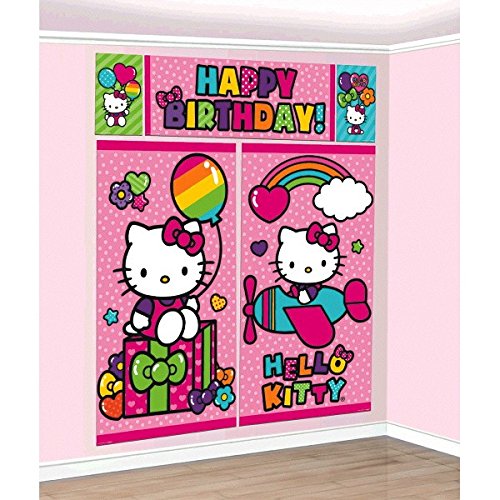 Product Cover Scene Setters Wall Decorating Kit | Hello Kitty Rainbow Collection | Birthday