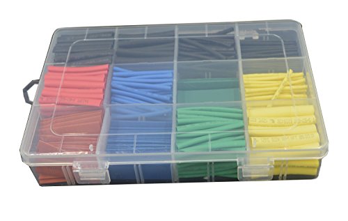 Product Cover URBEST 530 Pcs 2:1 Heat Shrink Tubing Tube Sleeving Wrap Cable Wire 5 Color 8 Size (530Pcs Heat Shrink Tube)