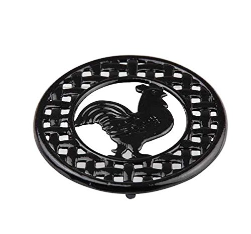 Product Cover Home Basics TR44177 Cast Iron Rooster (Black) Trivet, 8