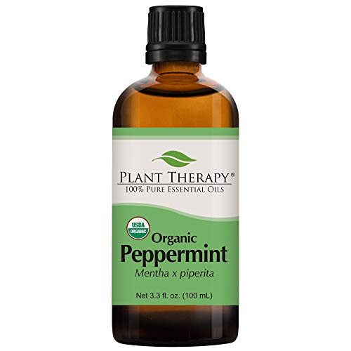 Product Cover Plant Therapy Peppermint Organic Essential Oil 100% Pure, USDA Certified Organic, Undiluted, Natural Aromatherapy, Therapeutic Grade 100 mL (3.3 oz)