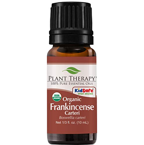 Product Cover Plant Therapy Frankincense Carteri Organic Essential Oil 100% Pure, USDA Certified Organic, Undiluted, Natural Aromatherapy, Therapeutic Grade 10 mL (1/3 oz)