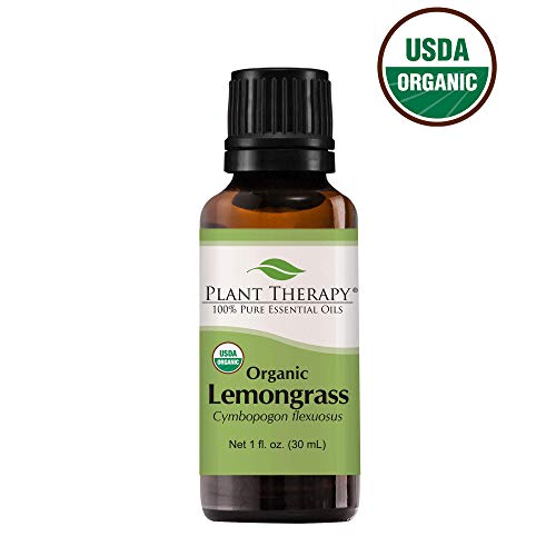 Product Cover Plant Therapy Lemongrass Organic Essential Oil 100% Pure, USDA Certified Organic, Undiluted, Natural Aromatherapy, Therapeutic Grade 30 mL (1 oz)