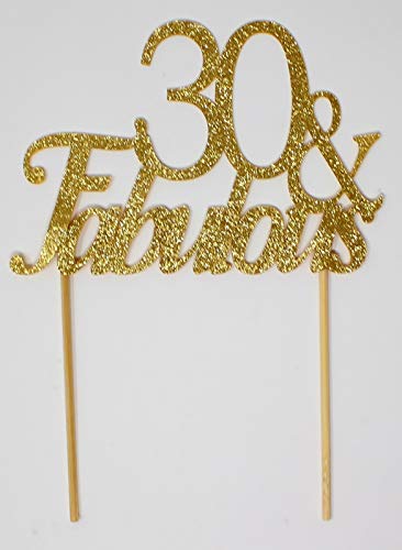Product Cover Gold 30 & Fabulous Cake Topper
