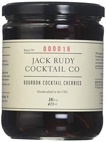 Product Cover Jack Rudy Cocktail Co, Cherries Bourbon Barrel Aged, 16 Fl Oz
