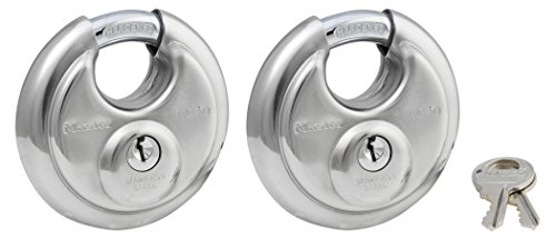 Product Cover Master Lock 40T Stainless Steel Discus Padlock, 2 Pack