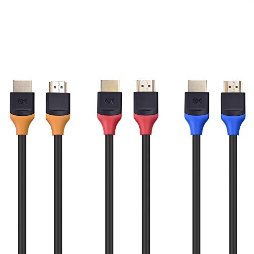 Product Cover Cable Matters 3-Pack High Speed HDMI to HDMI Cable 6 Feet with HDR and 4K Resolution Support