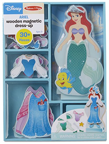 Product Cover Melissa & Doug Disney Ariel Magnetic Dress-Up Wooden Doll Pretend Play Set (30+ Pieces, Great Gift for Girls and Boys - Best for 3, 4, 5, and 6 Year Olds)
