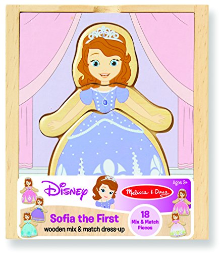 Product Cover Melissa & Doug Disney Sofia the First Mix and Match Dress-Up Wooden Play Set (18 pcs)