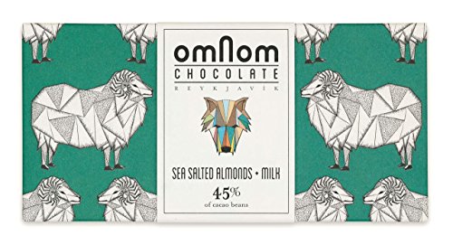 Product Cover Sea Salted Almonds + Milk - 60gr Icelandic Bean To Bar Chocolate by Omnom Chocolate