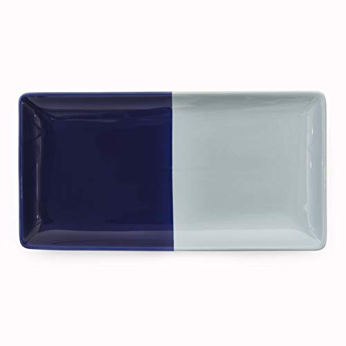 Product Cover Kate Spade New York Half Dot Bath Accessories Vanity Tray, Navy/Turquoise