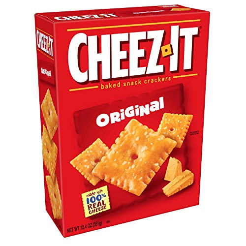 Product Cover Cheez-It Original Cheese Crackers - School Lunch Food, Baked Snack, Family Size (12.4 oz Box)