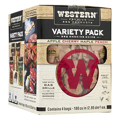 Product Cover Western Premium BBQ Products BBQ Smoking Chips Variety Pack, 4 Pack
