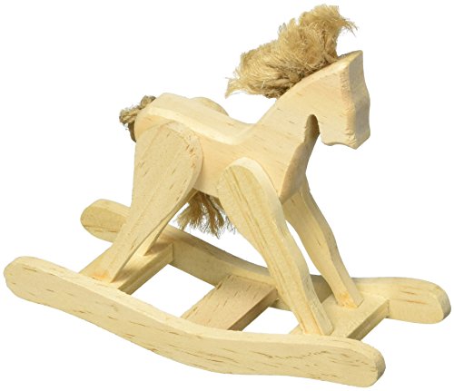 Product Cover Darice 9129-35 Unfinished Rocking Horse with Jute Accents, 4.5/8-Inch