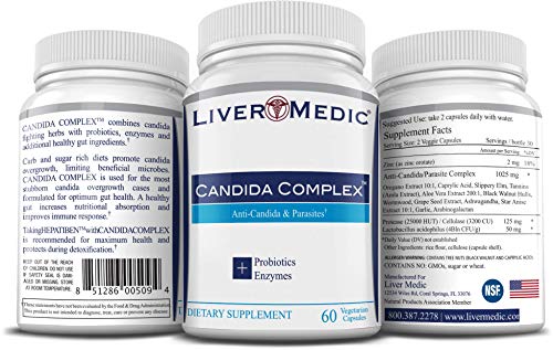 Product Cover Candida Complex Supplement | Powerful Natural Candida Cleanse [Non-GMO] Fights Parasites, Yeast, UTI w/Herbs Like Oregano - Women & Men. Digestive
