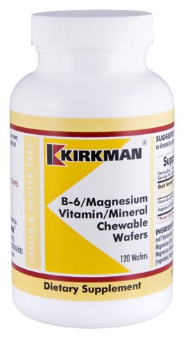 Product Cover B-6/Magnesium Vitamin/Mineral Chewable Wafer 120 Count