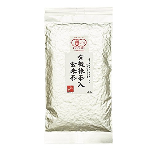 Product Cover Ocha & Co. Premium Organic Japanese Genmaicha Matcha Roasted Brown Rice Blend Green Tea 100g 3.5oz.