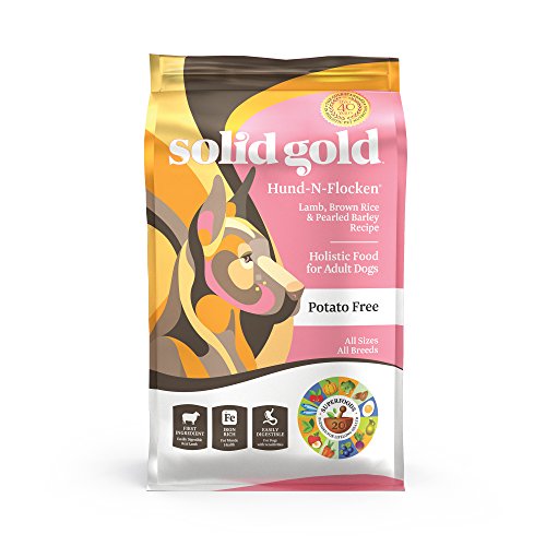Product Cover Solid Gold Hund-N-Flocken with Real Lamb, Brown Rice & Barley - Whole Grain - Holistic  Adult Dog Food with Probiotic Support - 4lb Bag