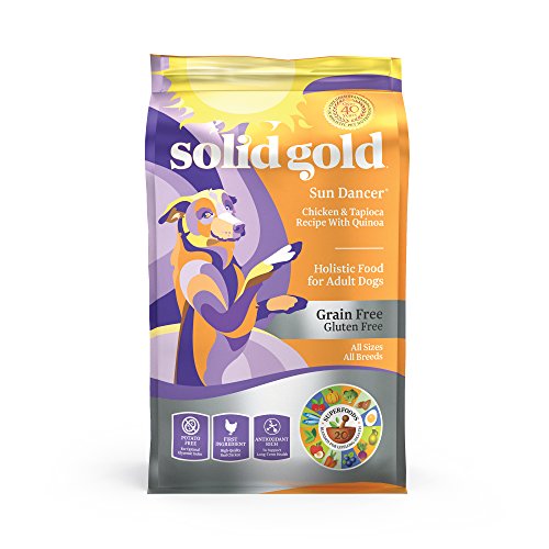 Product Cover Solid Gold - Sun Dancer - Grain-Free Natural Chicken - High Protein - Holistic Adult Dry Dog Food for All Life Stages - 4 lbs