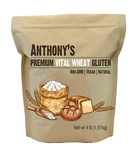 Product Cover Anthony's Vital Wheat Gluten, 4lbs, High in Protein, Vegan, Non GMO, Keto Friendly