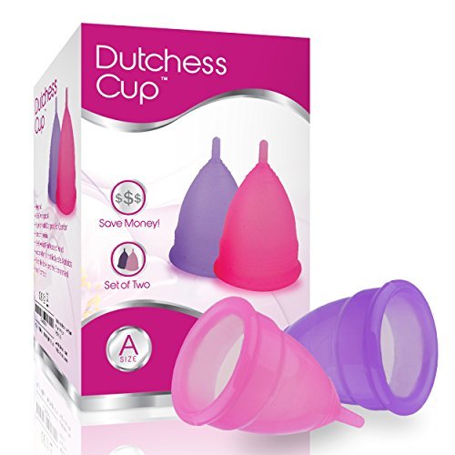 Product Cover Dutchess Menstrual Authentic Original Cups Set of 2 with Free Bags - Large (A) - No 1 Economical Feminine Alternative Protection for Cloth Sanitary Napkins for Menstruation