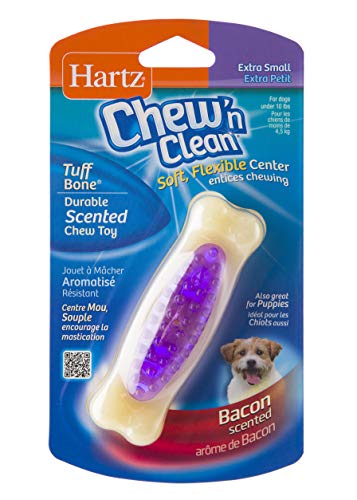 Product Cover Hartz Chew 'n Clean Tuff Bone Bacon Scented Dental Dog Chew Toy - Extra Small