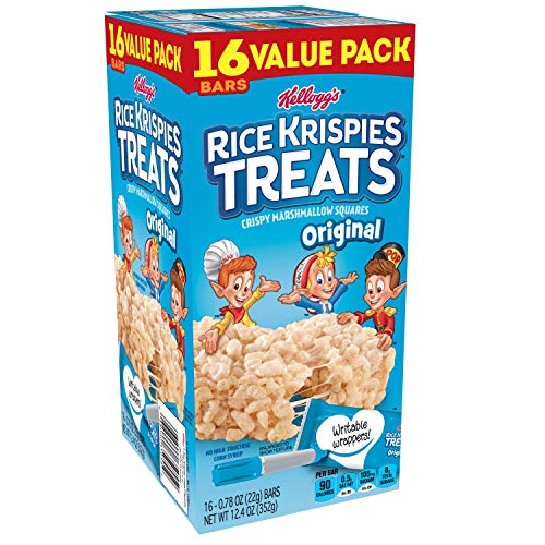 Product Cover Kellogg's Rice Krispies Treats, Crispy Marshmallow Squares, Original, Value Pack, 0.78 oz Bars (16 Count)