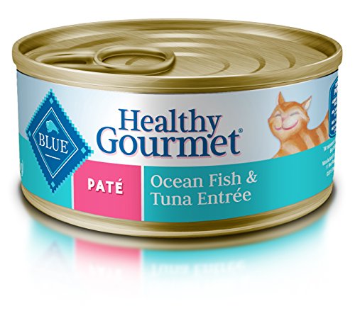 Product Cover Blue Buffalo Healthy Gourmet Natural Adult Pate Wet Cat Food, Ocean Fish & Tuna 5.5-oz cans (Pack of 24)