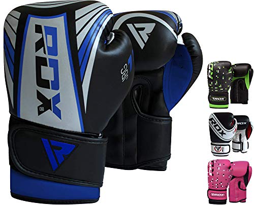 Product Cover RDX Kids Boxing Gloves for Training & Muay Thai - Maya Hide Leather Junior 4oz, 6oz Mitts for Sparring, Fighting & Kickboxing - Good for Youth Punch Bag, Grappling Dummy and Focus Pads Punching