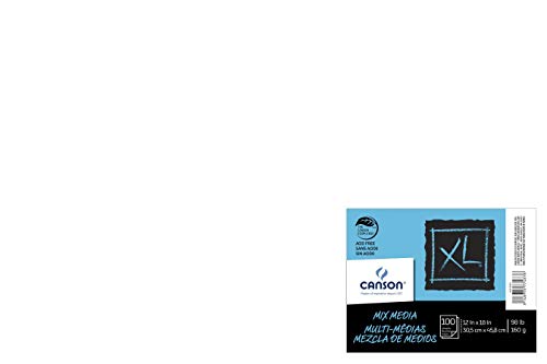 Product Cover Canson XL Mixed Media Paper, 98 lb, 12 x 18 Inches, 100 Sheets, White - 1435468