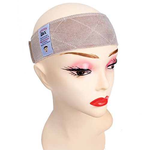 Product Cover GEX Beauty Flexible Velvet Wig Grip Scarf Head Hair Band Wig Band Adjustable Fastern (Beige)