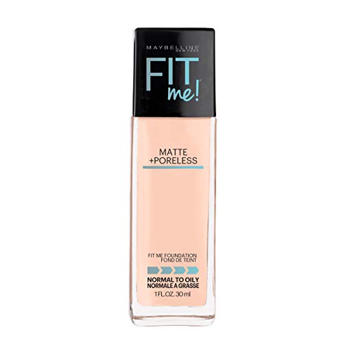 Product Cover Maybelline Fit Me Matte + Poreless Liquid Foundation Makeup, Ivory, 1 fl. oz. Oil-Free Foundation