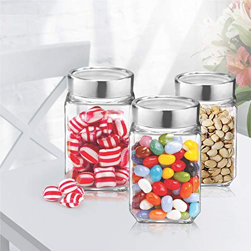 Product Cover Treo by Milton Cube Storage Glass Jar, Set of 3, 310 ml